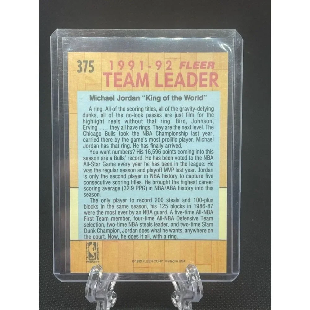 Michael Jordan Card 1991-92 Fleer #375